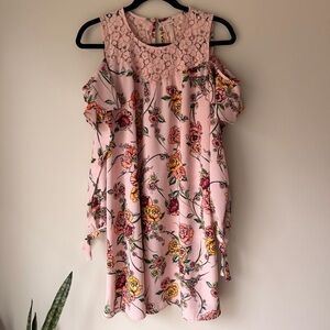 Uncle Frank Pink Floral Midi Dress